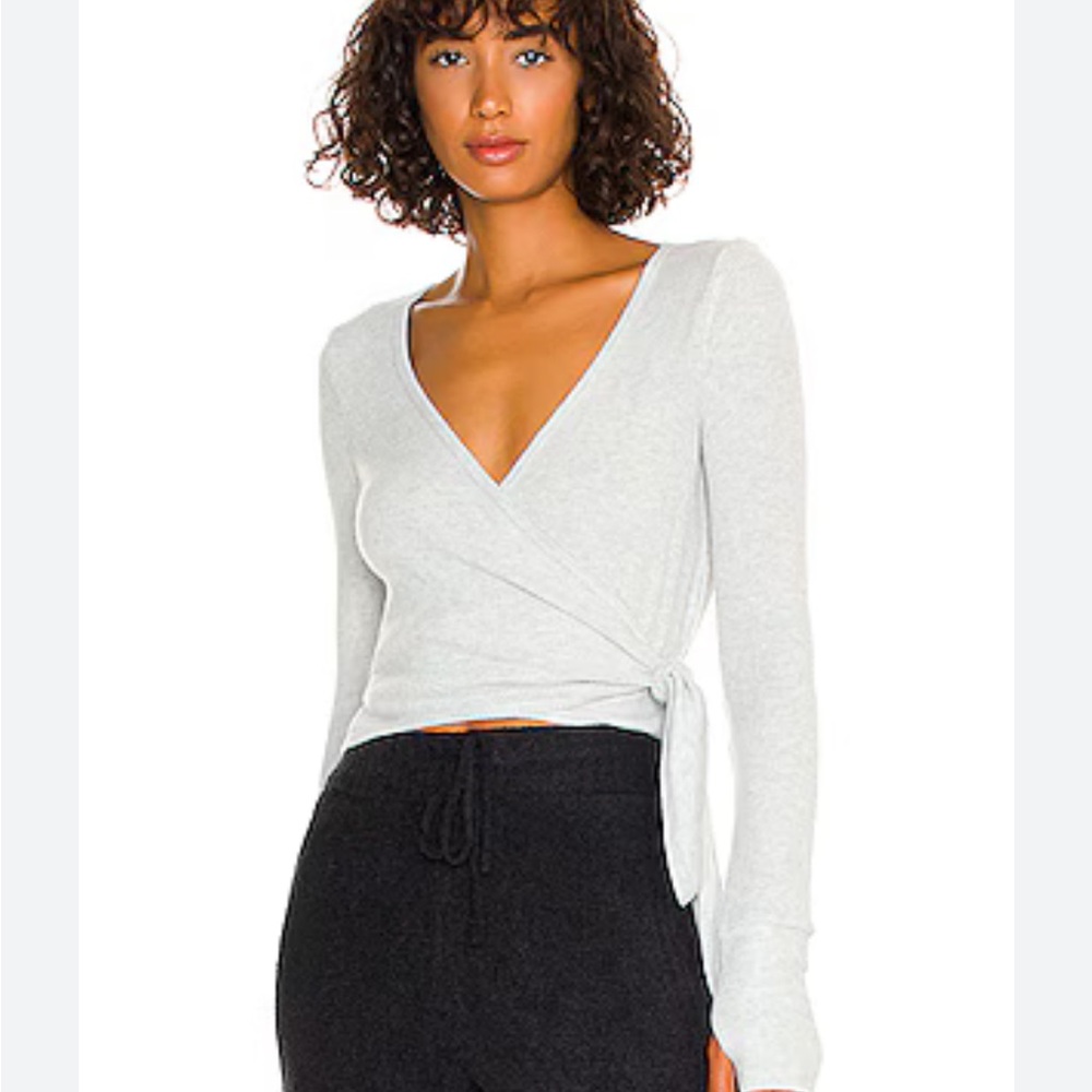 Spiritual Gangster ballet wrap ribbed top XS